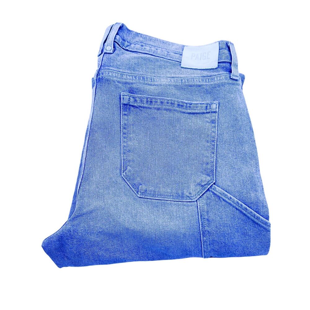 Paige Kasia Light Wash WIde Leg Carpenter Denim Jeans Zip Fly Size 32